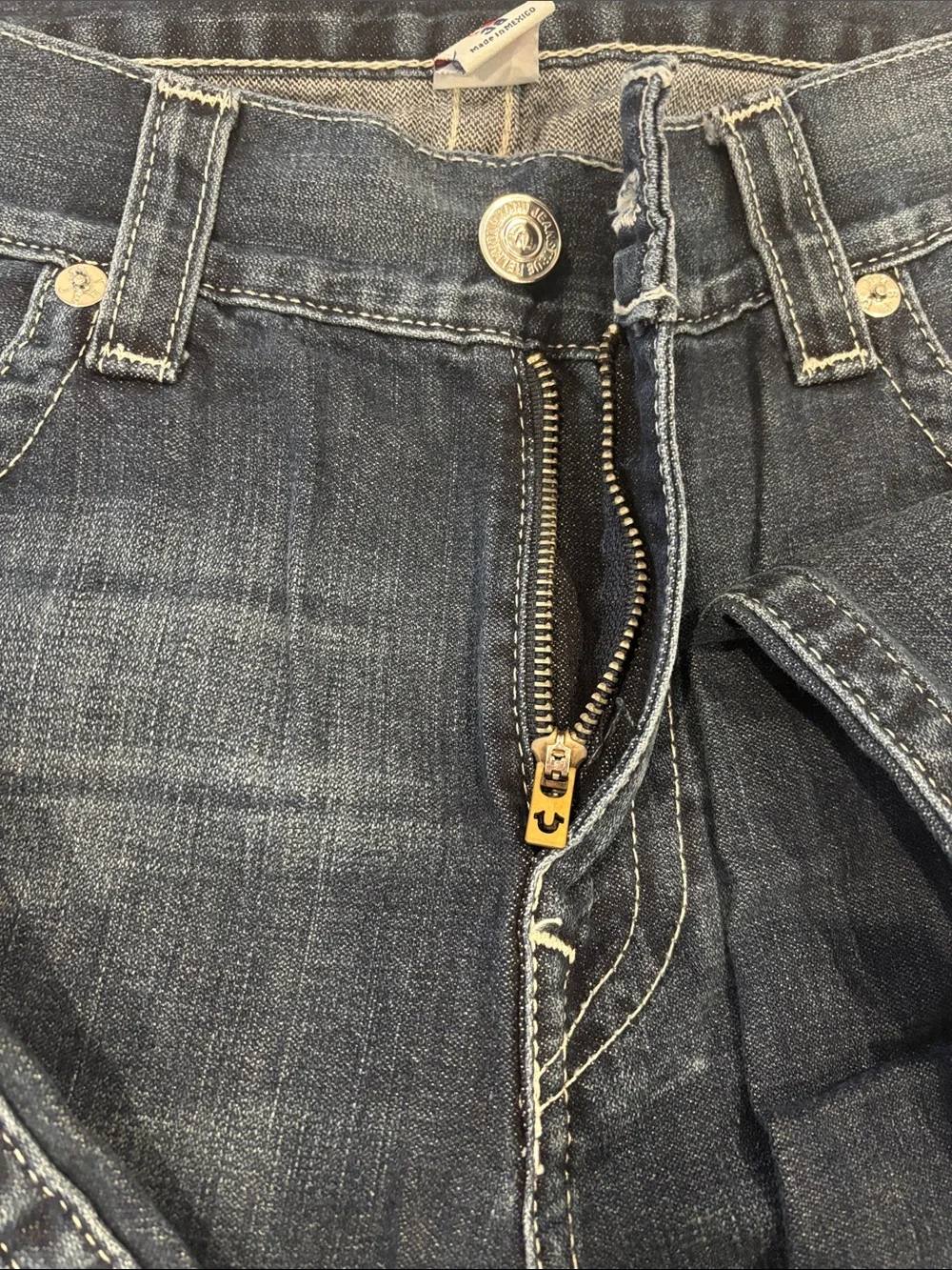 Vintage, Never Worn, True Religion Men’s Indigo Slim Straight Jeans